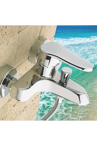 Vilas Denver Yağmurlama Duş Seti + Elmas Banyo Bataryası Set 2'li Krom