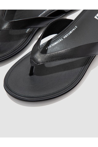 Fitflop Gracıe Leather Eo8 Siyah Kadın Parmak Arası Terlik Siyah