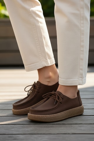 Fox Shoes V944092701 Kahverengi Hakiki Deri Nubuk Günlük Ayakkabı Kahverengi