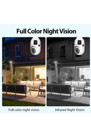 4mp Çift Lens Wifi Kablosuz Hareketli Sesli Ampul Kamera