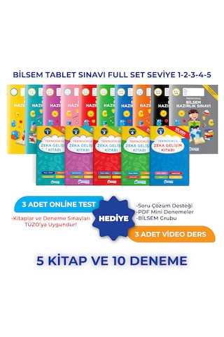 Bilsem Tablet Sınavı Full Set Seviye 1-2-3-4-5 Bilsem Tablet Sınavı Full Set Seviye 1-2-3-4-5
