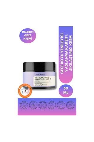 Retinal & Bakuchiol Yaşlanma Karşıtı Gece Kremi Retinal & Bakuchiol Night Cream 50ml