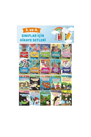 3 Ve 4.sınıflar İçin Okumayı Sevdiren 64 Sayfa 20 Li Bilim Öyküleri Hikaye Seti