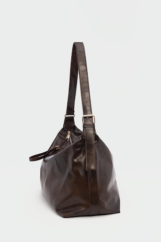 Gabrielle Salaş Omuz Çantası Kahve Kahverengi - Siyah - Bej