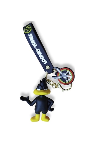 Daffy Duck Premium 3d Figürlü Looney Tunes Yazılı Bilek Kayışlı Anahtarlık - 1 Adet
