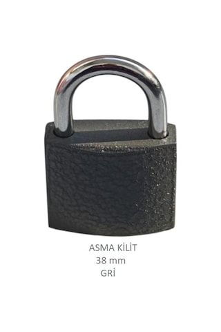 Adilon Asma Kilit, 38 Mm Gri