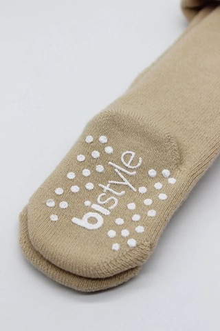 Tekli Kaymaz Mix Havlu Külotlu Çorap 50501 Bej Çok Renkli