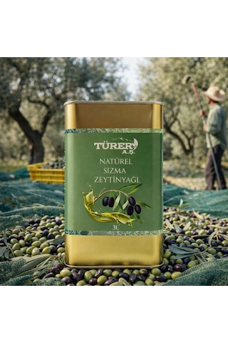 Türer Natural Sızma Zeytinyağı Yeni Sezon 3 Lt