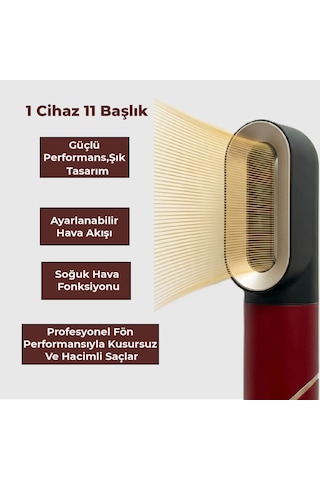 Robx 11 In 1 Multi Styler Sıcak Soğuk Hava Üflemeli Saç Şekillendirme Kurutma Çok Fonksiyonlu Set