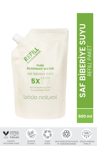 Biberiye Suyu Güçlendirici Saç Toniği Refill Paket 500 Ml
