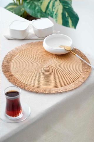 Digithome Acar 6 Lı Amerikan Servisi Supla Yuvarlak Kahverengi 38 Cm Acr-286/20 Kahverengi