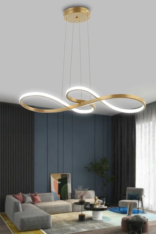 Yol Modern Sarkıt Mutfak, Balkon Led Avize - Kumandalı / Gold Eskitme GOLD ESKİTME