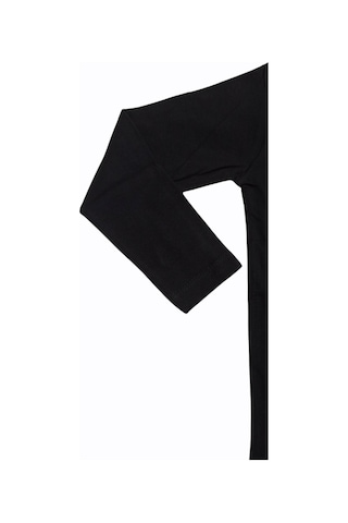 Özdemirli Bebe Basic Düz Bisiklet Yaka Uzun Kollu Likralı Badi Sweat T-shirt SIYAH
