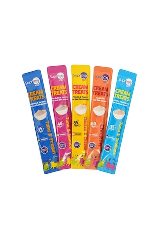 Supreme Cat Sıvı Kedi Ödül Maması Karma Paket 5 Paket Toplam 20x14 Gr