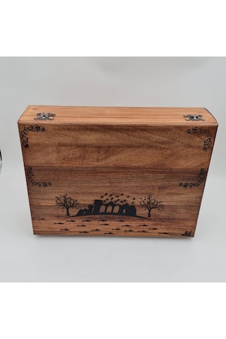 Ahşap Kişiye Özel Sandık 30x40x10 Cm