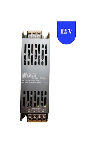 12 Volt 30 Amper Ultra İnce Slim Metal Kasa Trafo