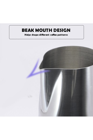 Reedark Profesyonel 304 Paslanmaz Çelik Süt Köpürtme Kabı - Sıcaklık Göstergeli Barista Seti 600ml/350ml Diğer