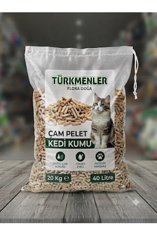 Çam Pelet Kedi Kumu Tozsuz Yakacak 20 Kğ 40l