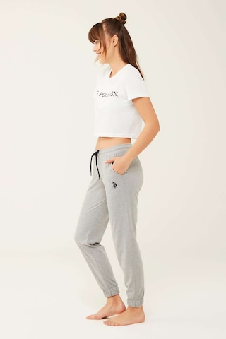 U.S. Polo Assn. Kadın Gri Melanj Pijama Altı 16600 Gri