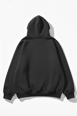 Uyguntarz Unisex Yumuşak Dokulu Anne Oluyorsun Baskılı Tasarım Oversize 3 İplik Hoodie Sweatshirt Gri