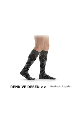 Sigvaris Shades Socks Erkek Diz Altı Varis Çorabı, Renkli, Dese... Ten Rengi Standart S Kapalı Kısa