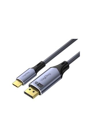 Veggieg Type-c To Dp Kablo 8k 60hz 4k 240hz Hdr Arc 48gbps Örgülü Çift Yönlü Görüntü Kablosu 1 Metre