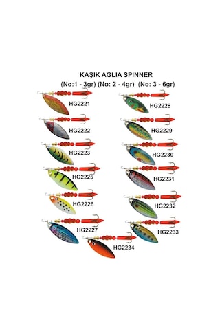 Effe Kaşık Aglıa Spınner Yaprak Meps No:1 - 3 Gr