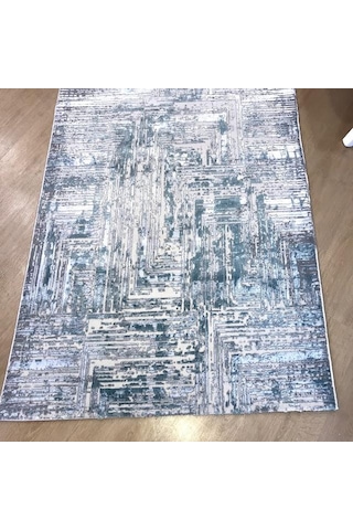 Hoom Rugs Ares 1005 Mavi Leke Tutmaz Dikdörtgen Salon Halısı Halı Mavi