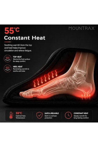 Plantar Fasiit İçin Mountrax Ayak Masajı Sabit 55 C Isı Shiatsu