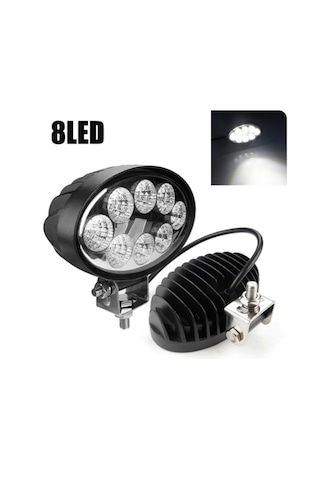 8 Power Ledli Oval 9-60 Volt 24w Ip67 Çalışma Lambası