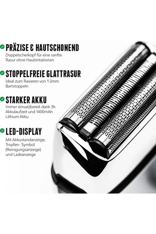 Brooklyn Soap Company Brooklyn Shaver - Erkekler İçin Elektrikli Tıraş Makinesi - Kusursuz Kuru Tıraş İçin Sakal Düzeltici - Led Ekranlı Ve Usb-c Şarjlı Elektrikli Tıraş Makinesi