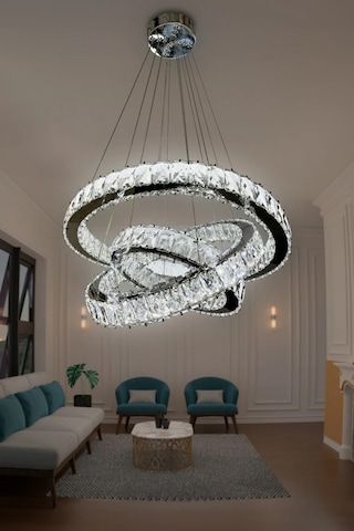 G-light 3 Katlı Kristal Taşlı Modern Led Avize Renkli G-light 3 Katlı Kristal Taşlı Modern Led Avize Renkli