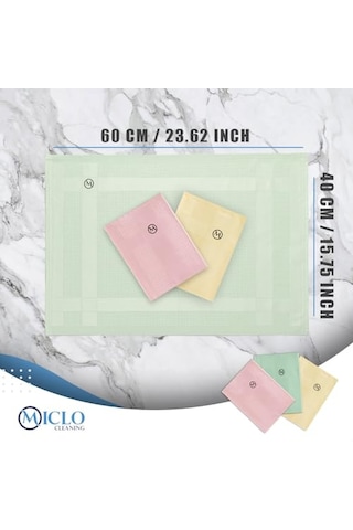 Mıclo Cleanıng Mikrofiber Temizlik Bezi 3'lü Set Sihirli Bez Cam, Ayna Bezi Soft Seri Açık Bej