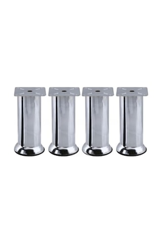 Metal Yükseltici Ayak Seti - 4 Adet, 12 Cm Yükseklik Abanoz