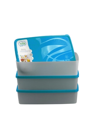Hobby Life Alaska Nofrost Saklama Kabı 2 Litre 3'Lü Mavi Çok Renkli