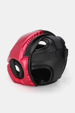 Titan Sport Yüz Korumalı Boks Kaskı , Parlak Kırmızı Siyah Model Kırmızı - Siyah