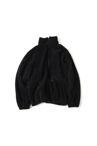 No Plan Erkek Oversize Fermuarlı Pelüş Sweat Ceket-siyah Siyah