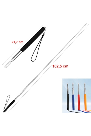 2li Set Uzayan Rehber Sunum Tahta Öğretmen Vb Çubuğu 68cm Ve 102cm Teleskopik İşaret Ve Parmak Çubuk Siyah-siyah