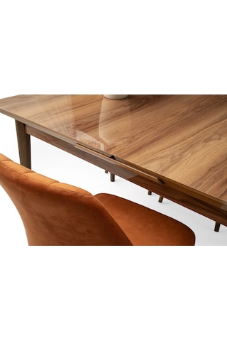 Kelebek Ortadan Açılır Büyüyen Yemek Masası Ceviz 70x120cm Ceviz