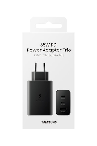 Samsung Uyumlu Type C & Type A Hızlı Şarj Aleti Üçlü (65W - 25W - 15W)