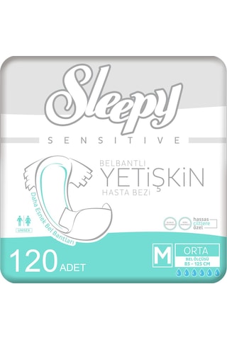 4'lü Sleepy Medium Yetişkin Hasta Bezi 30x4 Adet (120 Adet)