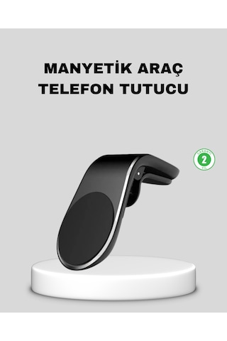 Manyetik Araç Telefon Tutucu 360 Dönebilen Ve Sarsıntısız Güçlü Mıknatıslı Siyah