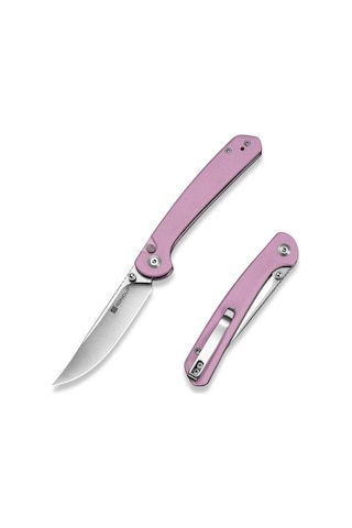 Sencut Skelfin Powder Pink G10 Handle Satin Finished 9cr18mov Blade Kamp Çakı Pembe