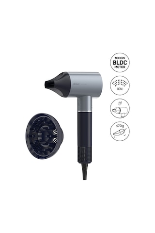 Arzum AR5169 Revolution Profesyonel İyonlu Saç Kurutma Makinesi 1600W, BLDC Motoru, Platin Gri