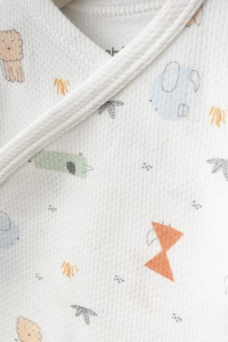 Bebitof %100 Pamuk Kirpi Desenli 5 Parça Hastane Çıkış Seti 0-3 Ay 50-56 Cm Ekru Bbtf.20131.03.ekr