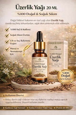 Life Üzerlik Yağı 20 Ml %100 Doğal Soğuk Sıkım Bitkisel Yağ Diğer
