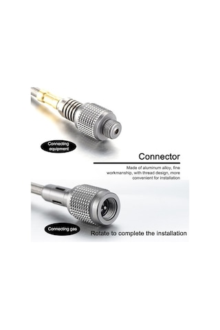 Dancemonkey Campıngmoon Z17 Dış Mekan Ocakları Uzatma Tüpü, Bölünmüş Ocaklar Adaptörü Düz Gaz Bağlantı Teli 100 Gümüş Gümüş