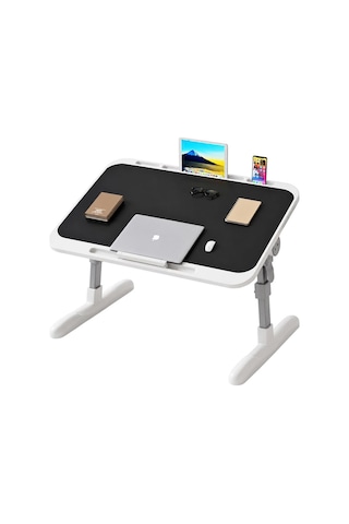 Sunup Sn-29699 Çok Fonksiyonlu Katlanabilir Yatak Koltuk Laptop Masası Yükseklik Ve Açı Ayarlı Siyah 60x40cm-218228