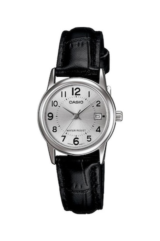 Casio Ltp-v002l-7budf-mtp-v002l-1budf Çift Saat Seti Siyah Deri Kordon Erkek Kadın Kol Saati Gri