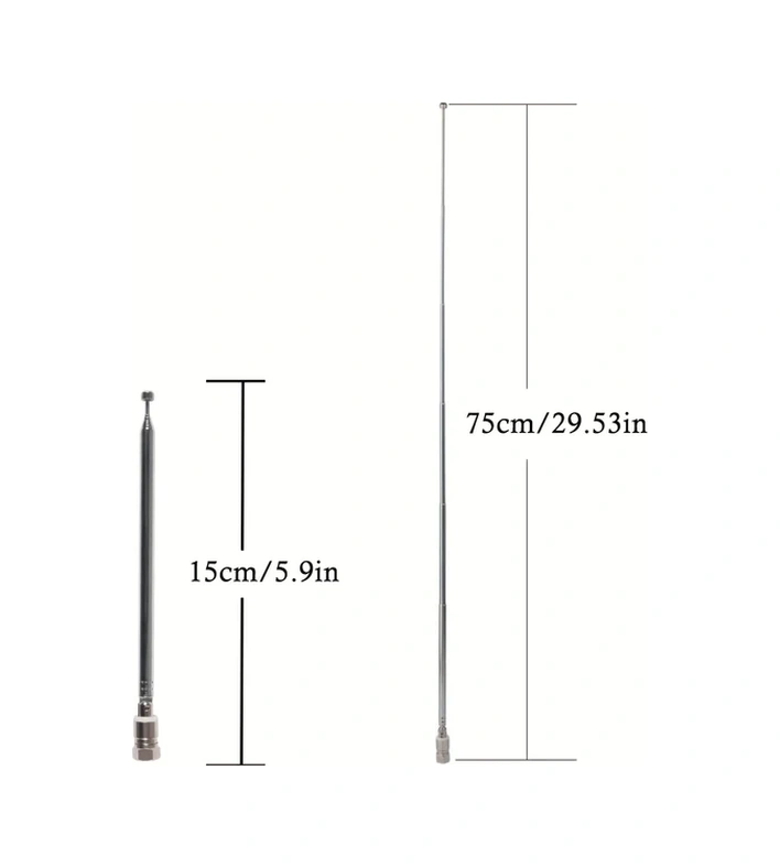 Wangxi Fm Radyo Anteni Teleskopik F Tipi Endüstriyel Anten Am Fm Alıcılar İçin Adaptörlü